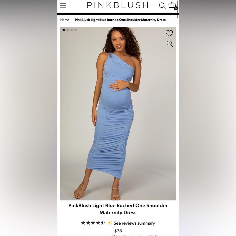 Pink blush blue dress
